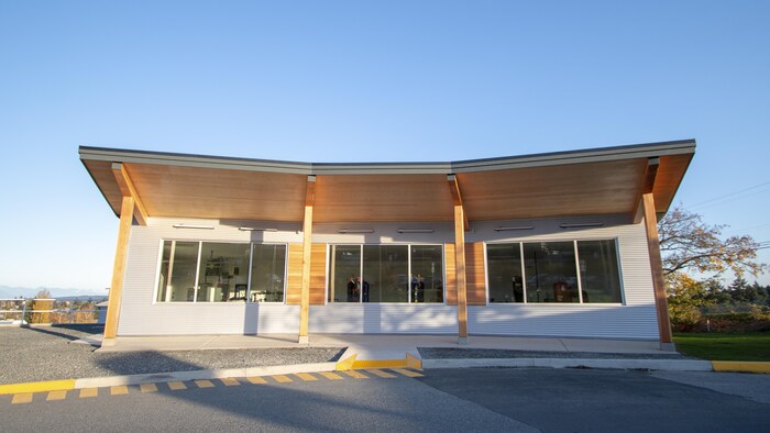 Système de géoéchange de district qui fournit le chauffage et le refroidissement pour des bâtiments situés sur le campus de l'Université de l'île de Vancouver, à Nanaimo.