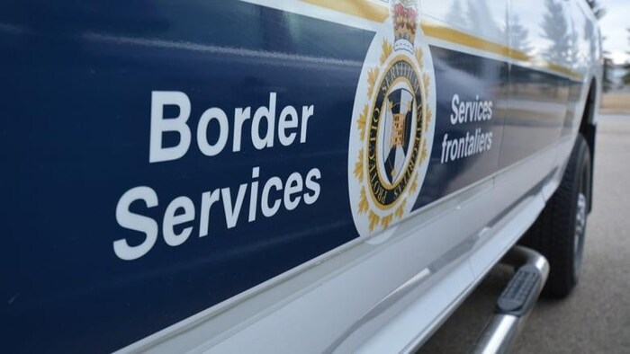 The side of a Canada Border Services Agency vehicle.