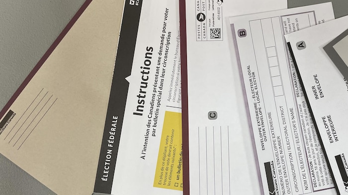 Documentos para votar por correo.