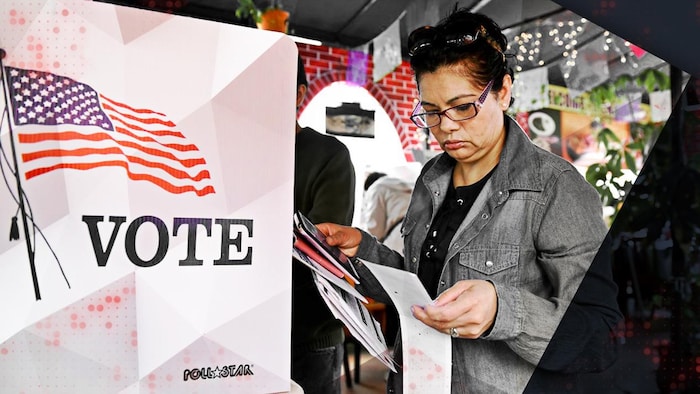 Une Américaine vote lors des élections présidentielles.