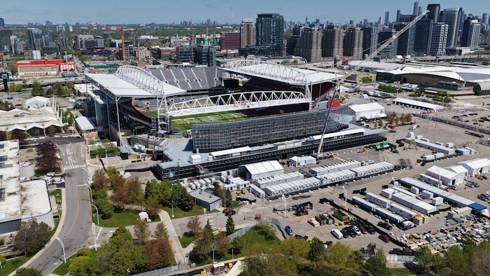 Vue aérienne du stade de Toronto.