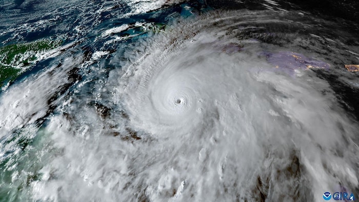 Vue satellite de l'ouragan Melissa.