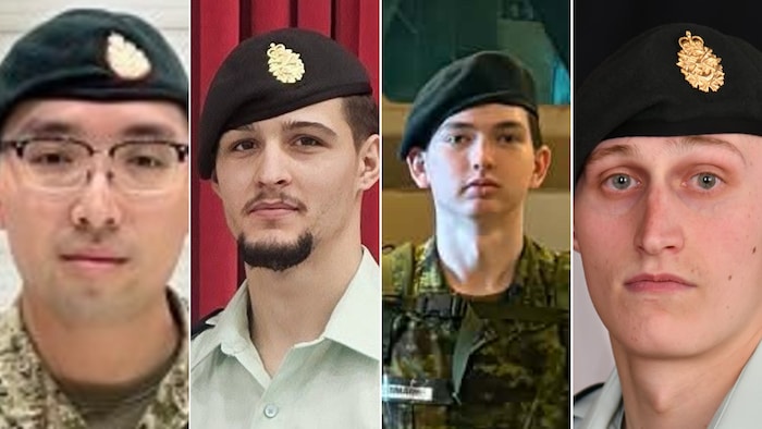Montage photo des quatre militaires.