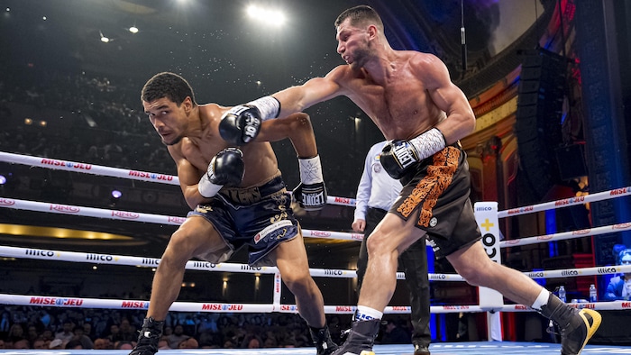 Wilkens Mathieu et Vladimir Shishkin en plein combat.