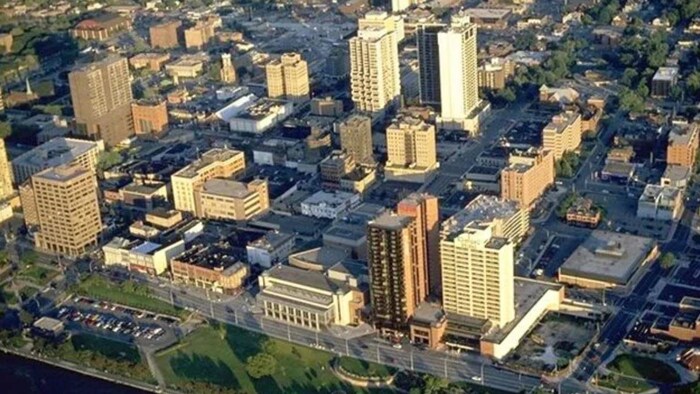 Vue aérienne sur une ville