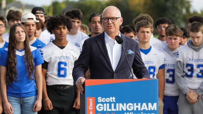 Le candidat sortant à la mairie Winnipeg, Scott Gillingham, le 11-09-2026.