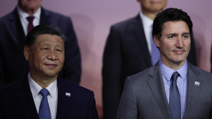 Le président chinois Xi Jinping et le premier ministre canadien Justin Trudeau.