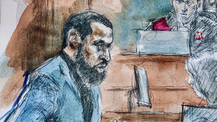 Une illustration judiciaire du procès.