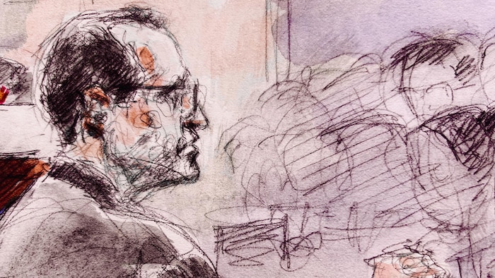 Une illustration judiciaire du procès.
