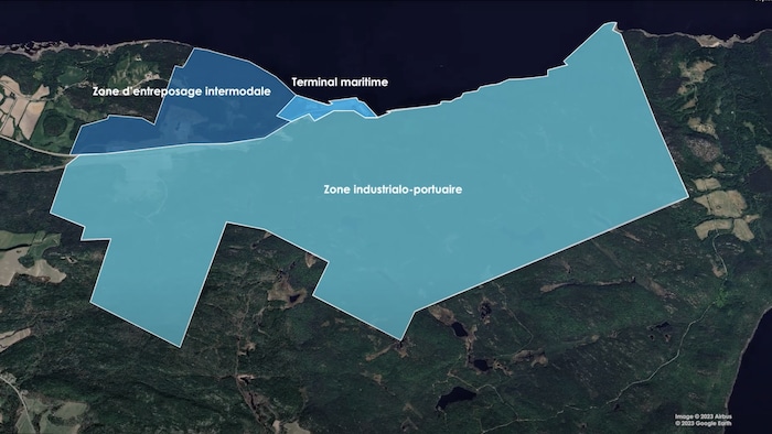 Autour du port en eau profonde de Saguenay, une vaste zone industrielle reste à développer.
