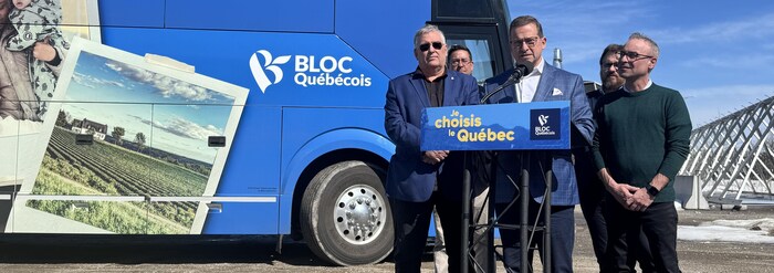 Le chef du Bloc québécois Yves-François Blanchet de passage à Saguenay.