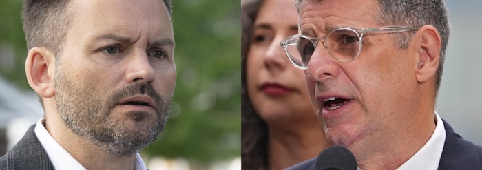 Le chef du PQ Paul St-Pierre Plamondon a critiqué le chef du PCQ Éric Duhaime sur l'exploitation gazière.