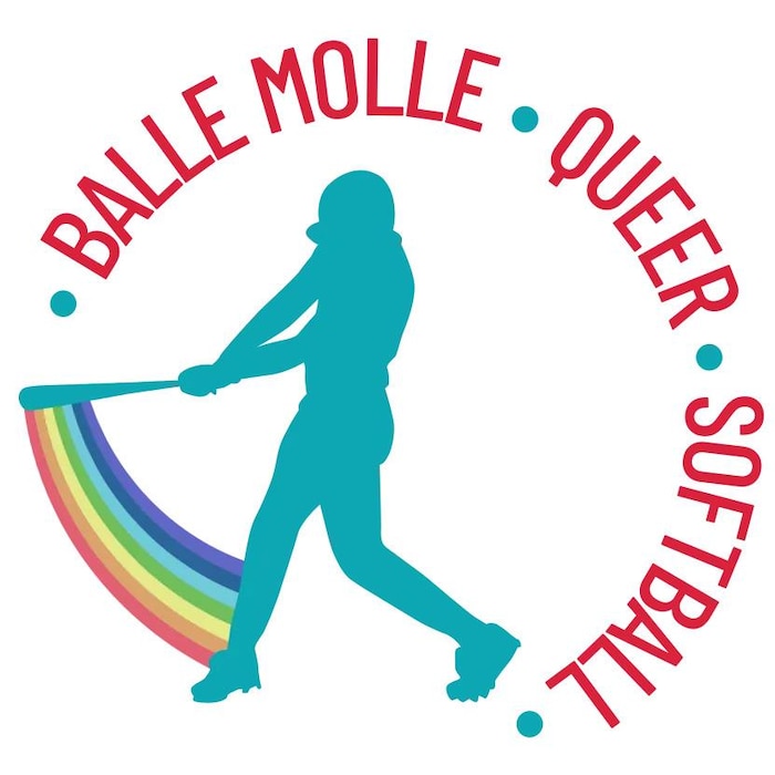 Le logo de la ligue de balle molle.