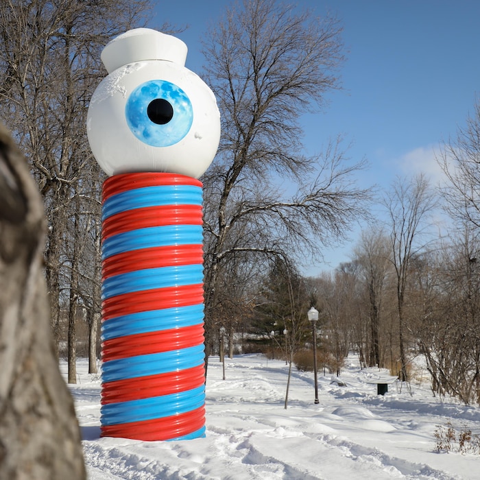 «Les gardiens» (2018) de Cooke-Sasseville, parc linéaire de la rivière Saint-Charles.