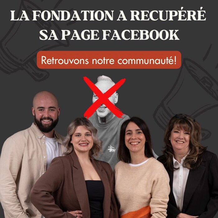 Une photo annonçant que la Fondation de la SSS de l'Énergie a récupéré sa page Facebook. 