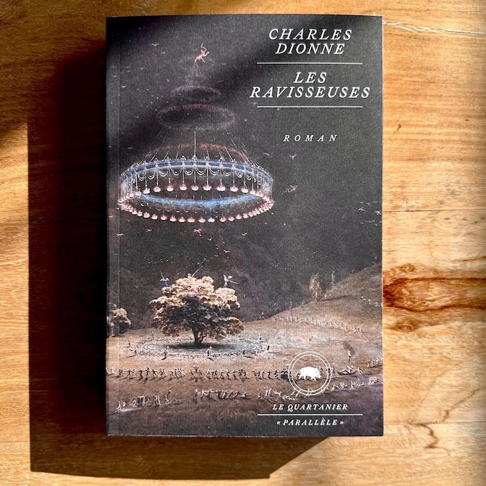 Couverture d'un livre sombre montrant notamment un arbre. 