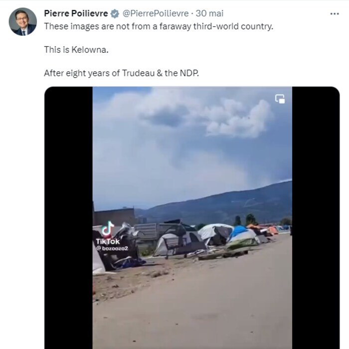 Capture d'écran du 2 juin du gazouillis de Pierre Poilievre.