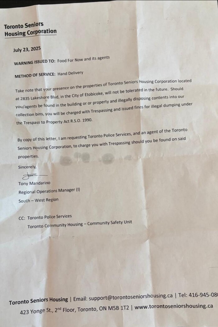 Une lettre dactylographiée.
