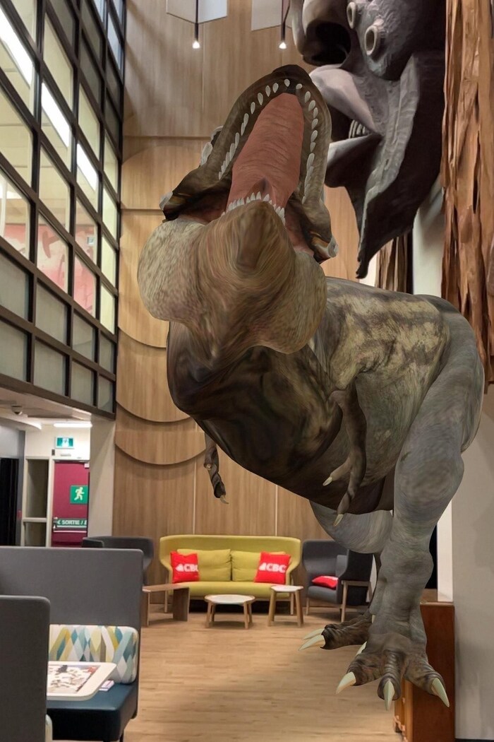 Le tyrannosaure Scotty le T-Rex désormais en réalité virtuelle augmentée.