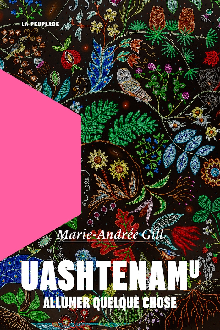La couverture du recueil Uashtenamu | Allumer quelque chose, de Marie-Andrée Gill.