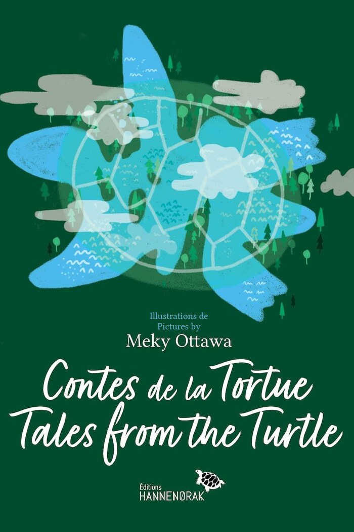 La couverture du livre Contes de la Tortue, Tales from the Turtle, illustré par Meky Ottawa.