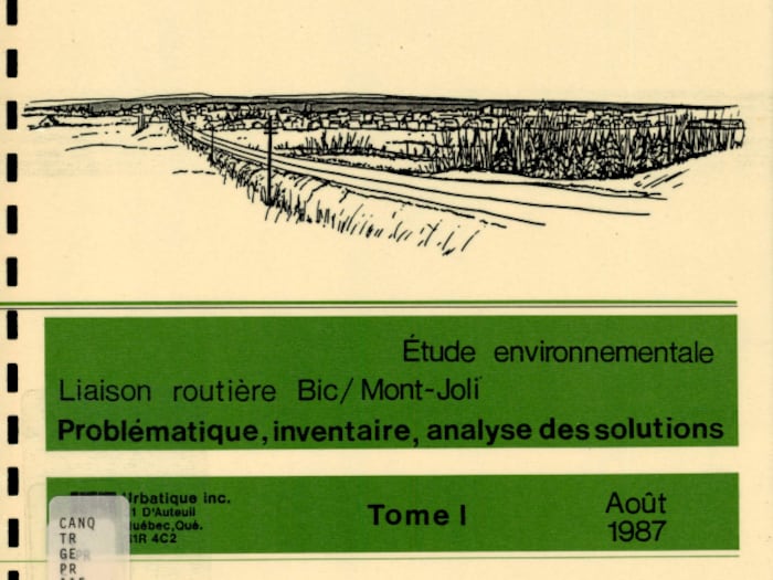 Capture d'écran d'un document d'étude environnementale.