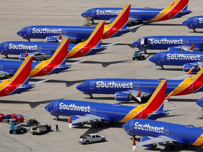 Des Boeing 737 MAX de la compagnie Southwest.