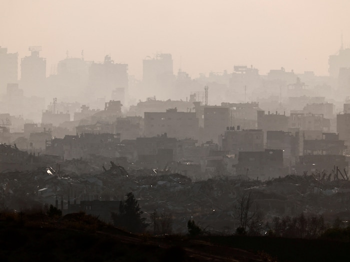 Vue générale du territoire palestinien dévasté.