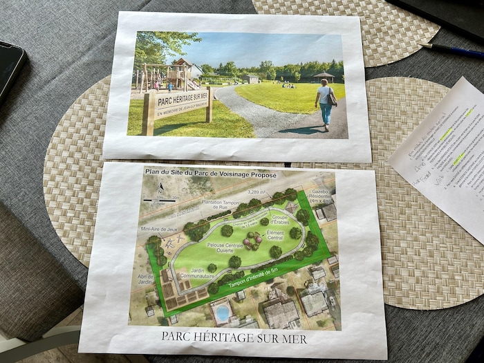 Des croquis pour un nouveau parc.