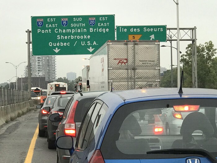 Le trafic matinal à Montréal