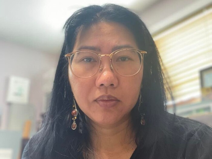 Si Cheney de Guzman-Cortes nakasalamin.