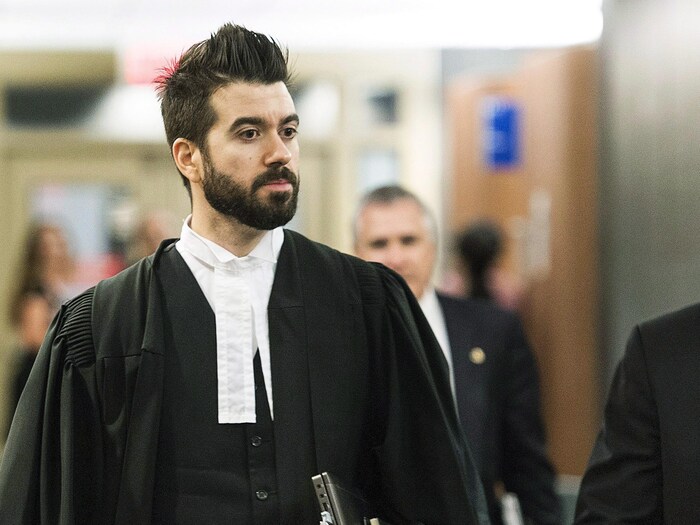 Dennis Galiatsatos au palais de justice de Montréal.