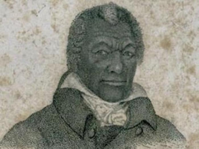 Une gravure représentant James LaFayette.