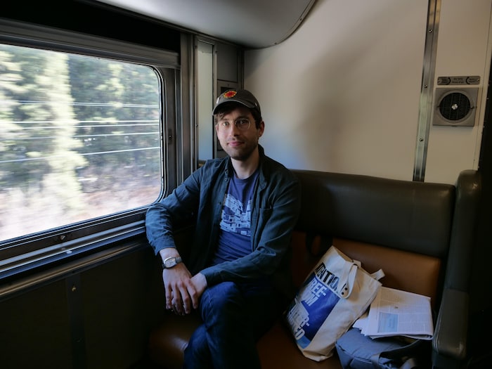 Matthew Gray, passager du Canadien entre Toronto et Vancouver, le 5 mai 2025.