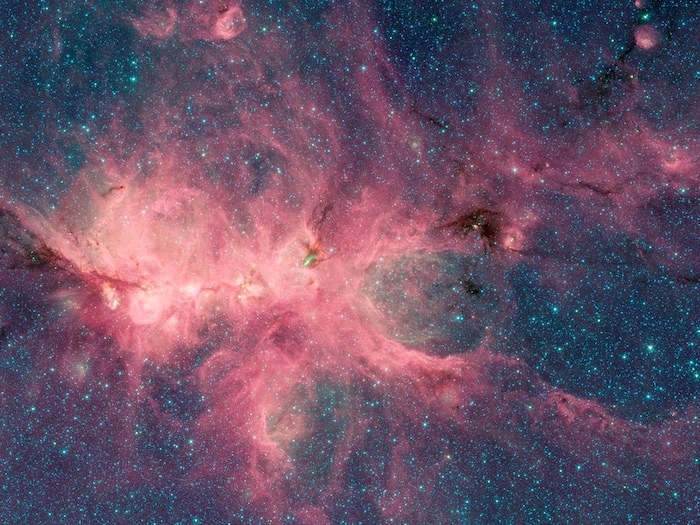 La nébuleuse de la Patte de Chat (NGC 6334) captée par Spitzer.