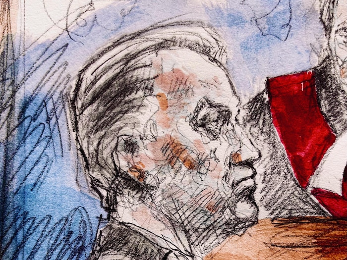 Une illustration judiciaire du procès.