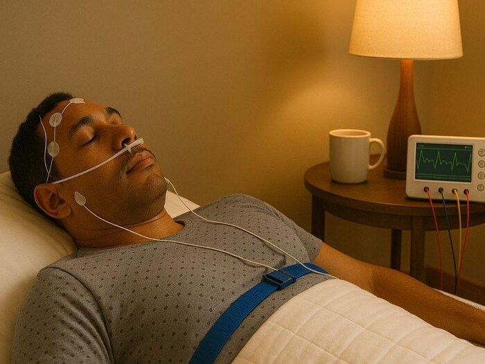 Des électrodes D'EEG permettent d'obtenir des enregistrements polysomnographiques pendant le sommeil.