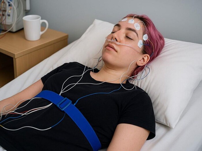 Des électrodes D'EEG permettent d'obtenir des enregistrements polysomnographiques pendant le sommeil.