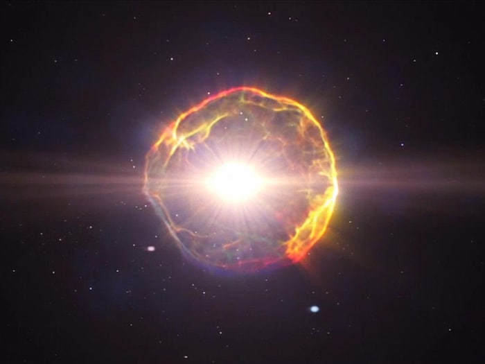 Illustration artistique d'une supernova.