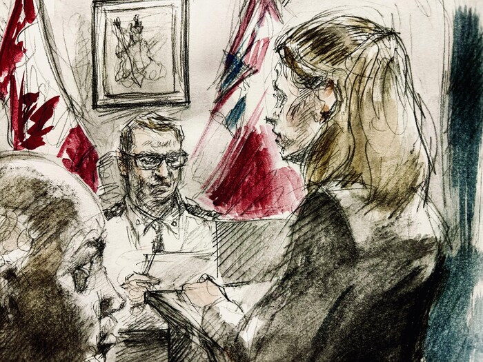 Une illustration judiciaire de l'audience.