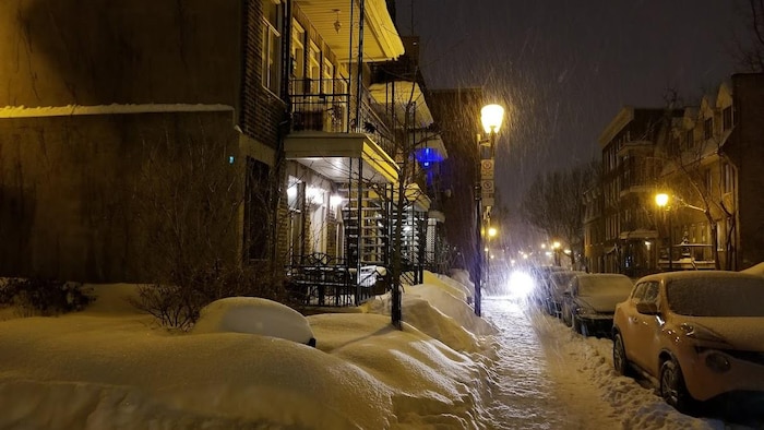 Una calle nevada