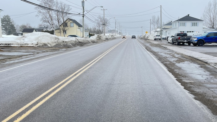 Une rue à Chute-aux-Outardes.