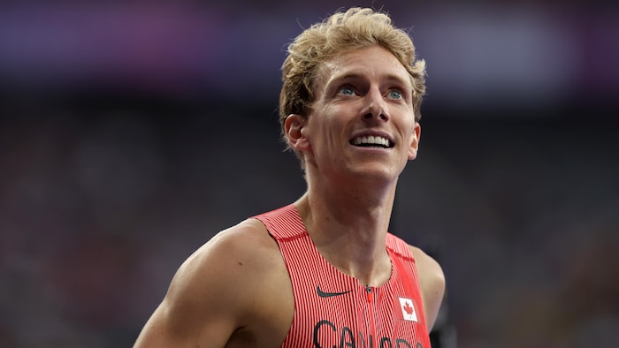 Charles Philibert-Thiboutot sourit après sa course.