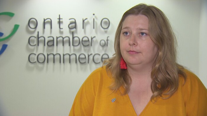 Ashley Challinor, de la Chambre de commerce de l'Ontario, en entrevue