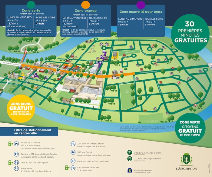 Infographie faite par la ville et montrant les rues du centre-ville.