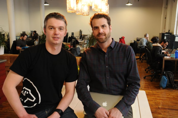 Marc Parenteau et Martin Coulombe, cocréateurs du logiciel Aïdi.