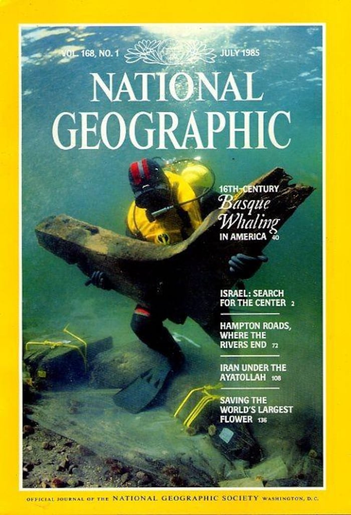 La couverture du National Geographic en juillet 1985.