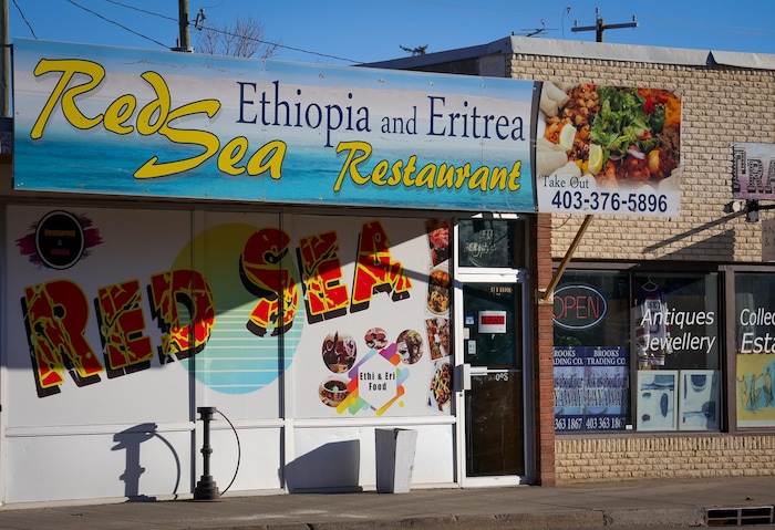 La devanture d’un restaurant éthiopien.