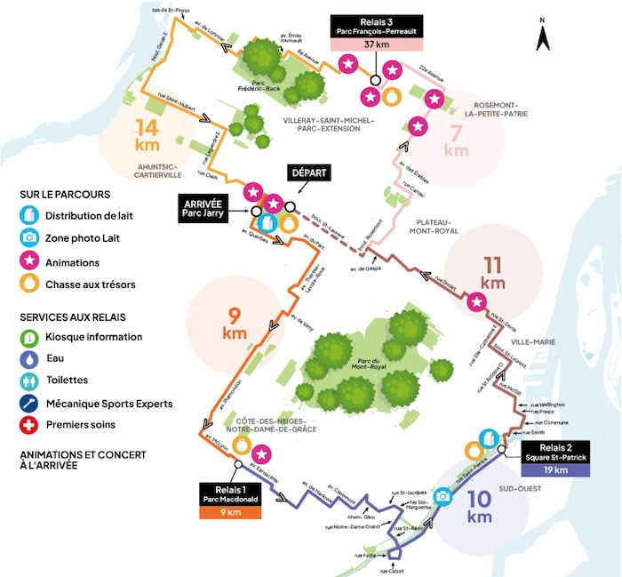 Capture d'écran du parcours du Tour de l'Île en 2026 sur le site du festival.