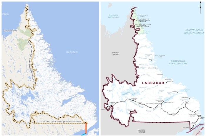 Deux cartes du Labrador.